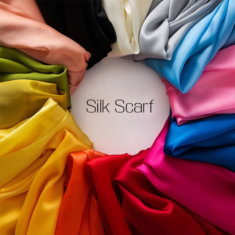 [aetrends] 12 enfärgade scarf siden filt scarf dam scarves z -3060