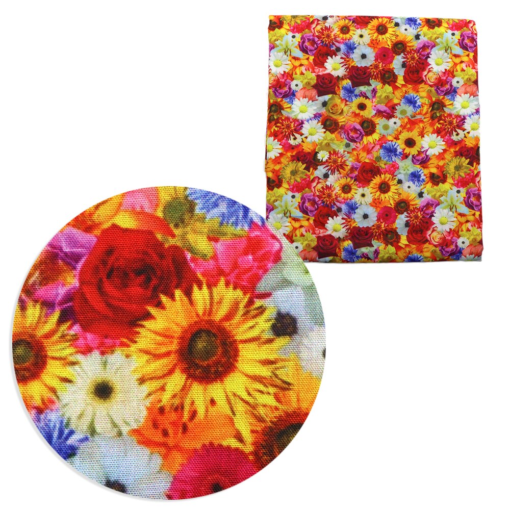 50*145cm Sunflower Summer Polyester Cotton Fabric for Tissue Kids Home Textile Sewing Doll Clothes Wedding Dress,1Yc18475: 1103724