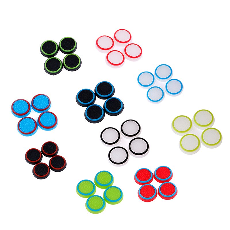 4pcs Silicone Analog Thumb Stick Grips Cover For PlayStation 4 PS4 Pro Slim For PS3 Controller Thumbstick Caps For Xbox 360 One