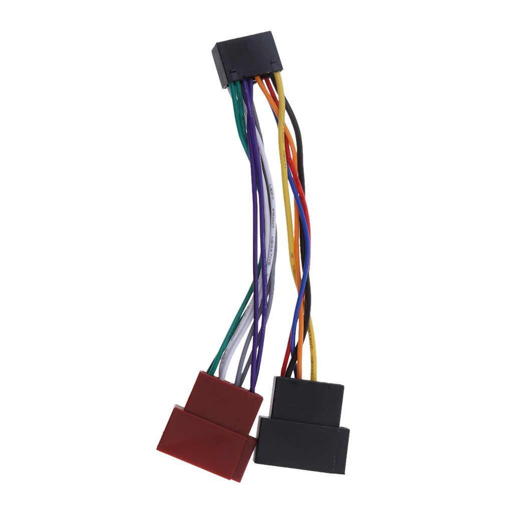 Bilradio lydadapterkabel 16 pins iso-kontakt for kenwood / jvc iso standard line beam bilelektronikk tilbehør