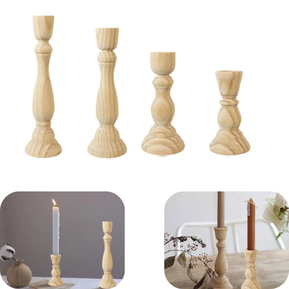 Bougeoir en bois pour décorations de mariage, classique, rétro, ci-après, porte-bougie, fête, salon, décoration de la maison
