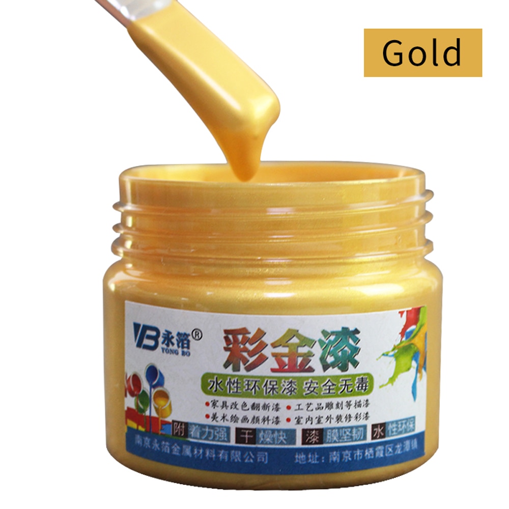 Peinture dorée pour bois et acrylique, peinture murale, artisanat, peinture de meubles de 100ml