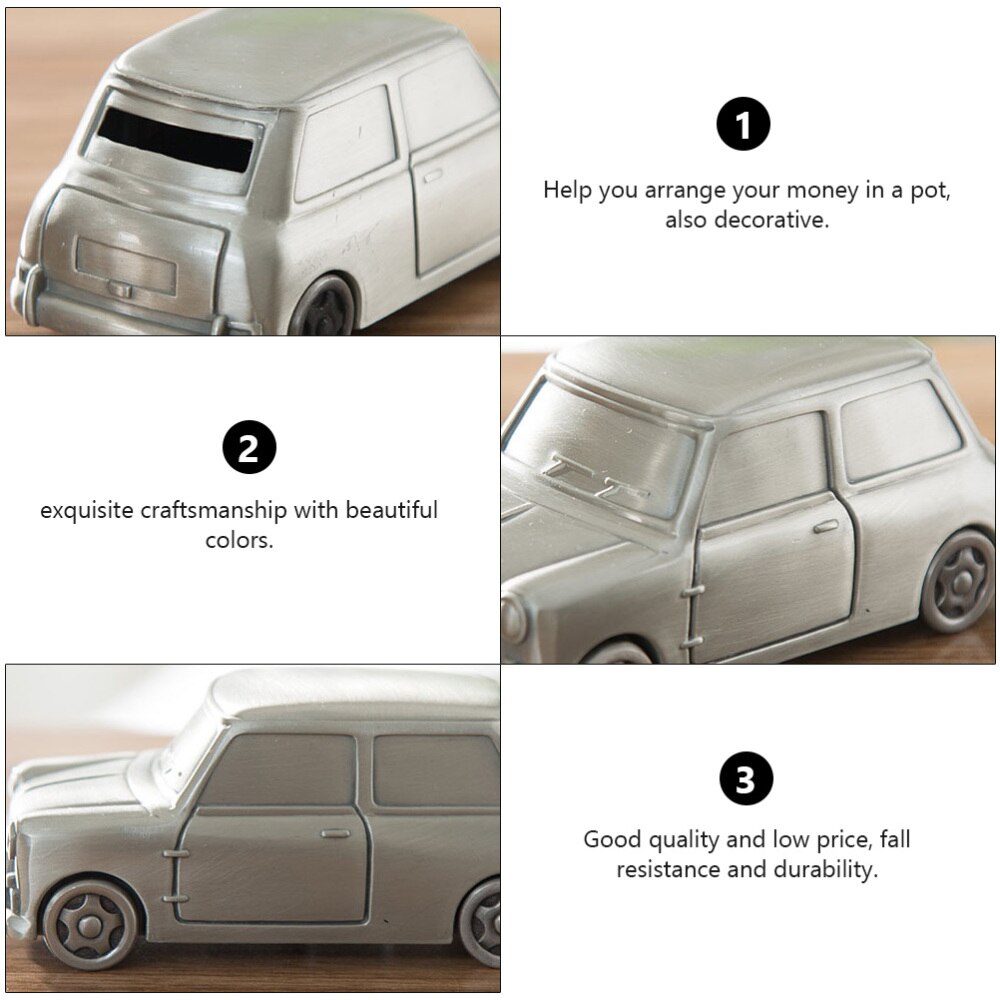 1Pc Unieke Creatieve Auto-Vorm Alloy Thuis Versiering Spaarvarken Spaarpot Saving Pot Voor Decor Kids kamer