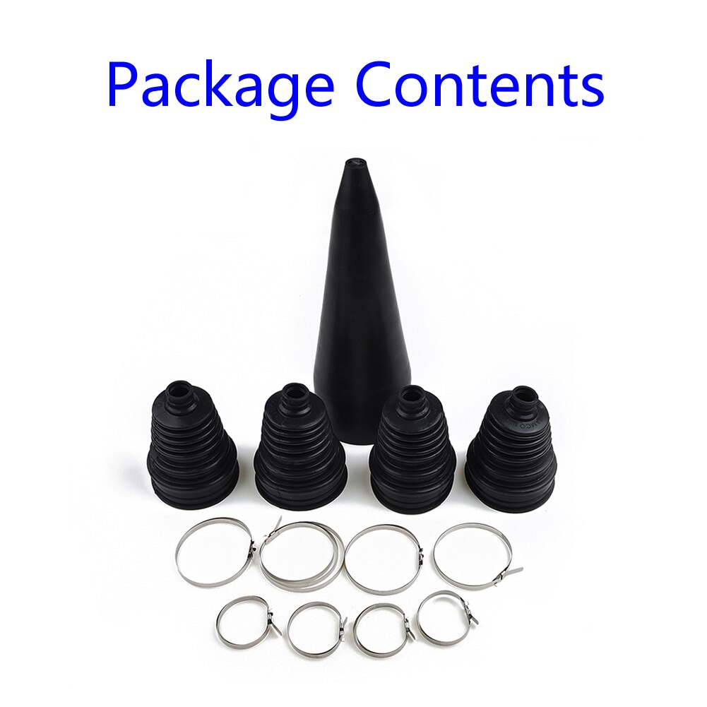 Universal Sleeve Constant Velocity CV Boot Cone Stretch 4pcs Joint Fitting