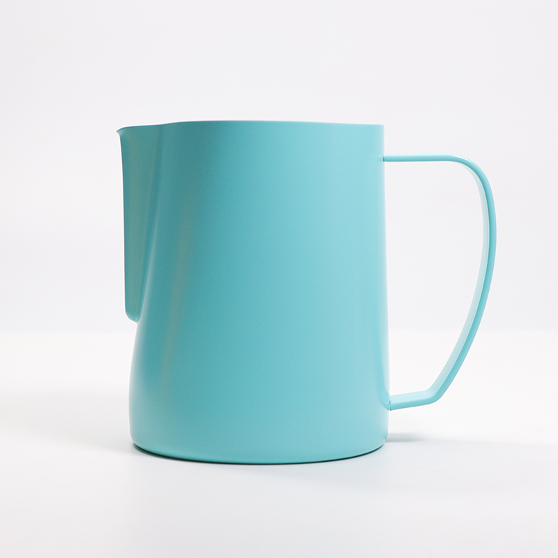 Frothing Pitcher Stainless Steel Milk Pitcher 12 oz / 20 oz (350/600ml): Sky Blue / 600ml