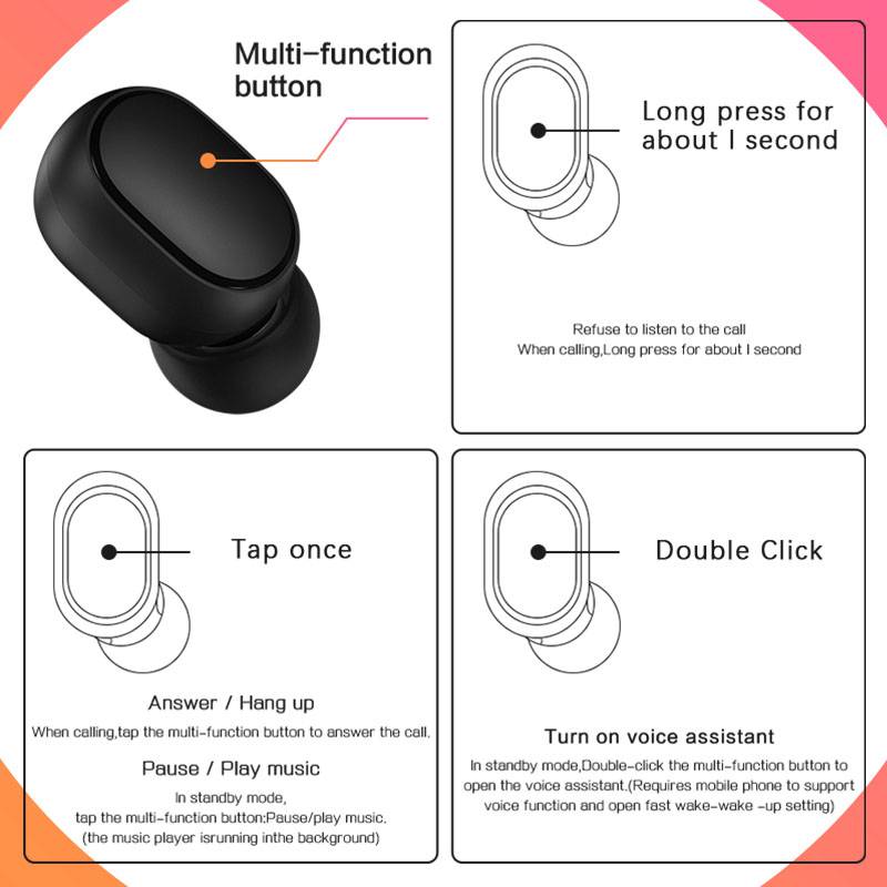 Original Xiaomi Airdots S Tws Redmi Airdots S Earbuds Wireless Earphone Bluetooth 5.0 Gaming Headset With Mic Voice Control