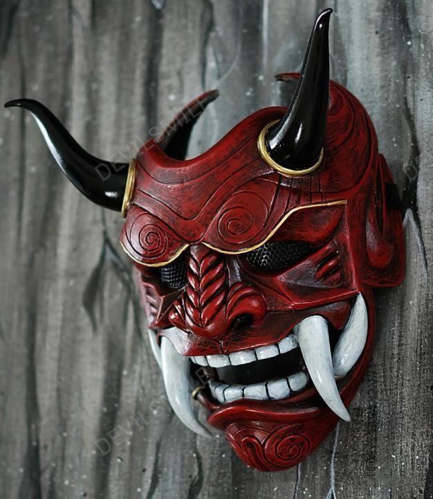 Gamporl Japan Prajna Masker Enge Fangs Demon Latex Masker Japanse Boeddhisme Hannya Maskerade Helm Masker Cosplay Props Accessoires: 4