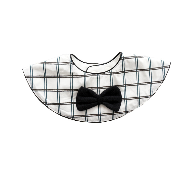 Koreaanse Stijl Ronde Baby Meisjes Slabbetjes Kwijlen Speeksel Handdoek Leuke Boog Nep Kraag Draaibare Kwasten Burp Doek Baby Dingen