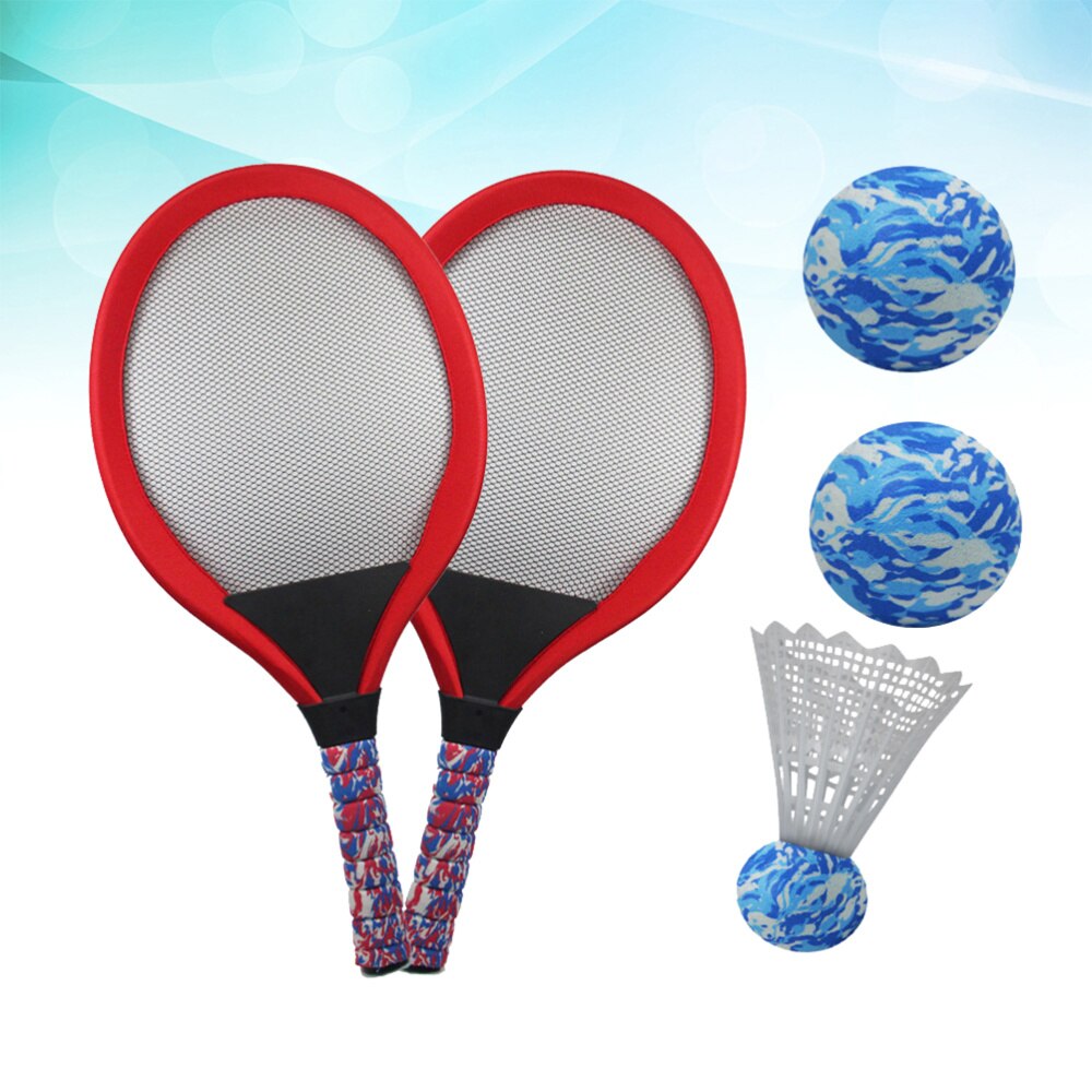 1 Pair Children Tennis Badminton Racket Kids Palying Badminton Parent-Child Educational Game Props for Kindergarten Primary Scho