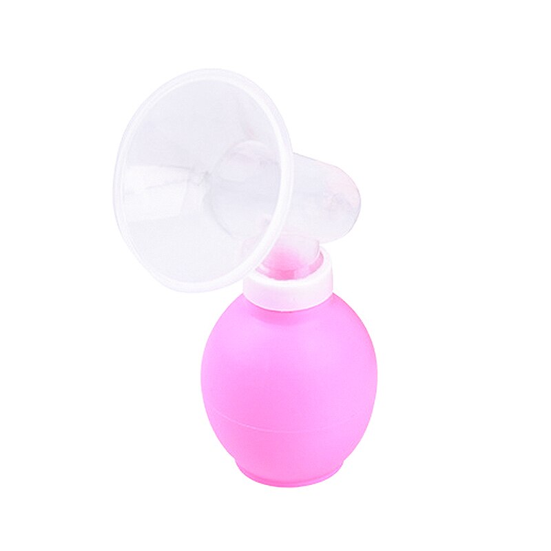 Portátil bomba de mama tpe cotovelo simples manual bomba de mama com grande sucção sem bpa bebê leite alimentação saver novo: SET1-Pink