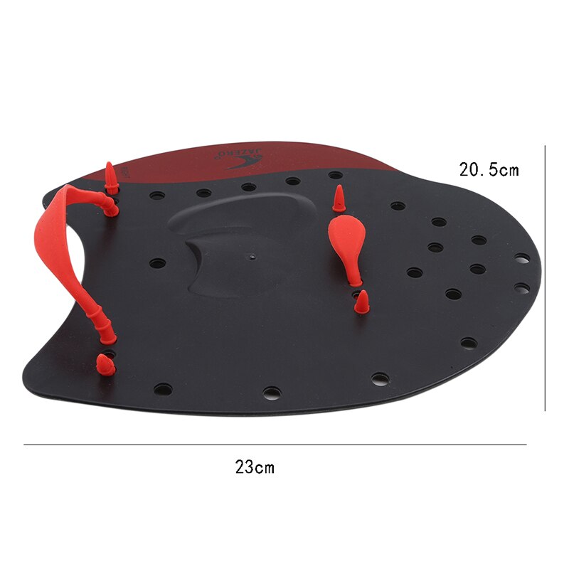Swim Paddles - Silicone - Adjustable Hand Webbed Gloves for Stroke Correction Practice