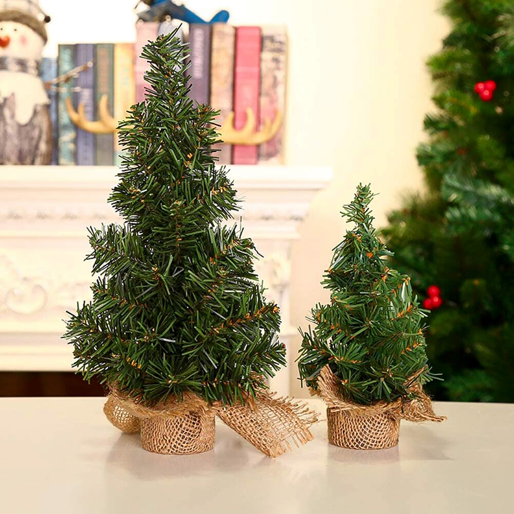 Kunstig bordplade mini juletræ dekoration festival miniature træ 20cm/30cm jul fest dekorationer til hjemmet graden