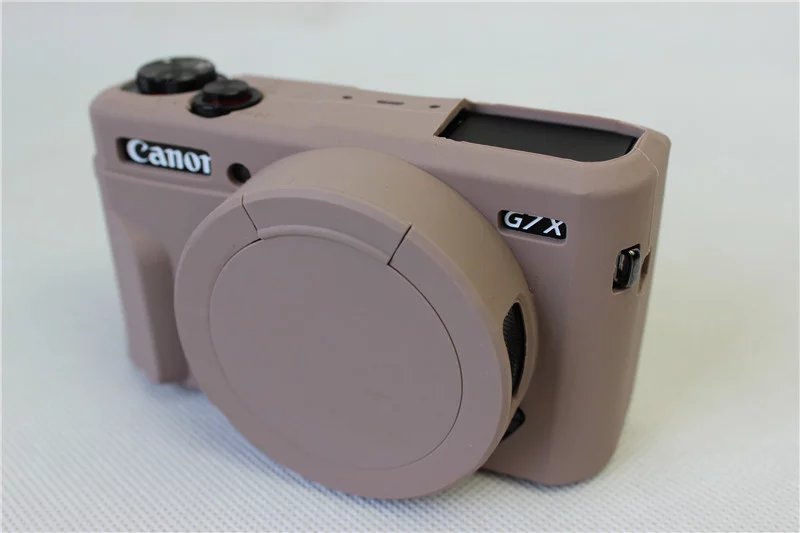 Étui en caoutchouc pour appareil photo, housse pour appareil photo Canon Powershot G7X Mark 2 G7X II G7X2 g7xi: gray