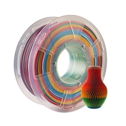 SUNLU PLA Filament 3D Printer Filament PLA Rainbow Plastic 3D Filaments 1.75MM 1KG Dimension Accuracy +/-0.02mm: Default Title