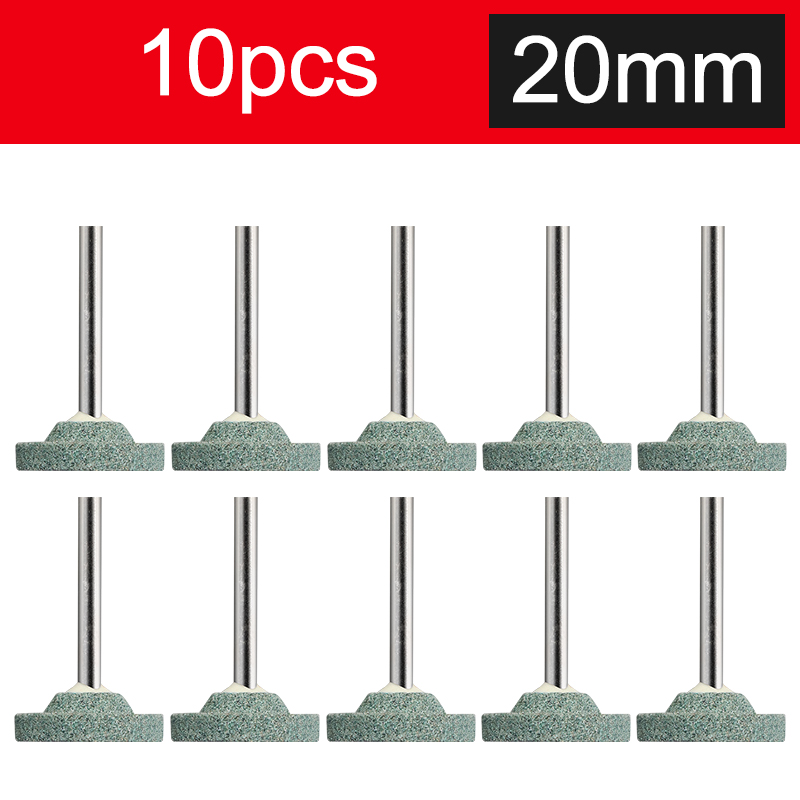 Abrasive Mounted Stone 10pcs 3mm Shank Grinding Head Stone Wheel For Rotary Tools Accessories: Gold