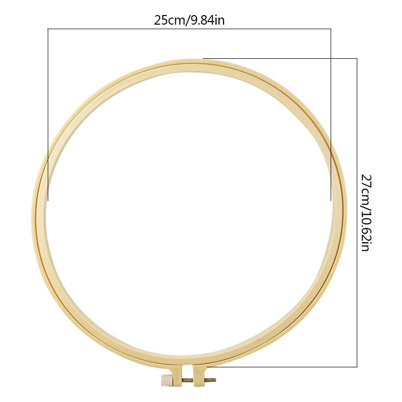 7-32Cm Plastic Ring Frame Diy Borduurwerk Hoops Schroef Chinese Traditionele Diy Needlecraft Kruissteek Naaien Gereedschap Bamboe cirkel: 27cm