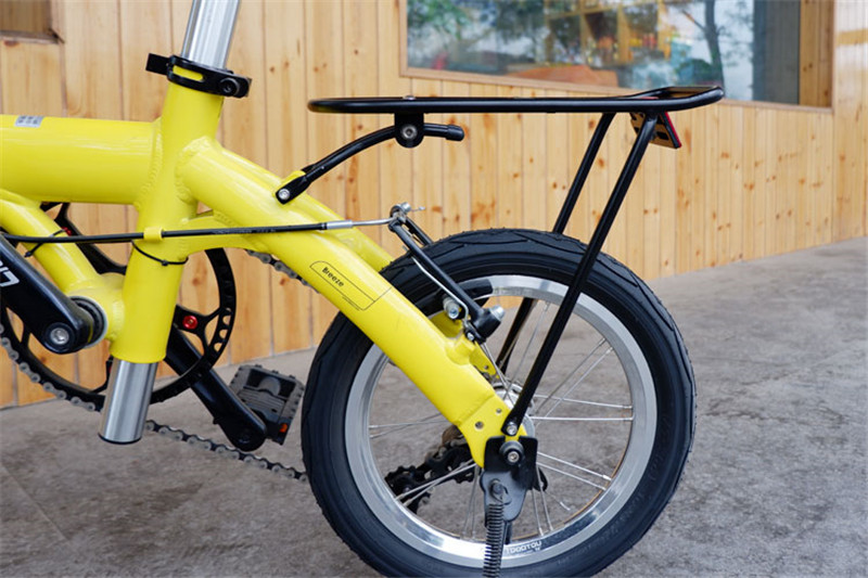 14-16 Zoll Faltrad Gepäckträger Aluminiumlegierung Gepäckträger Fahrrad Gepäckträger kompatibel für Dahon Bya412 K3 Fahrrad