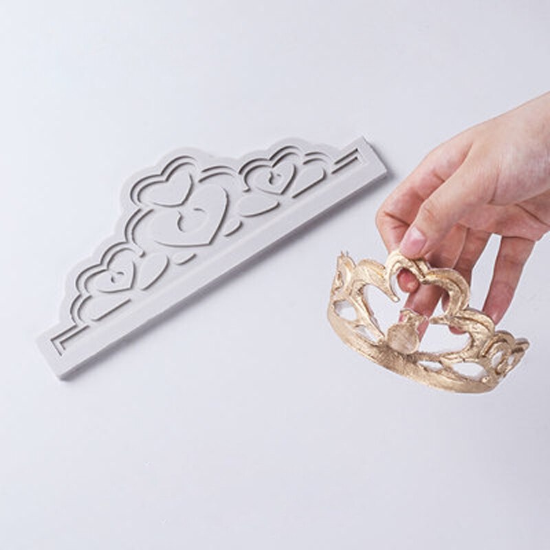 Varios molde de corona Imperial molde de silicona Fondant herramienta de decoración de pasteles Gumpaste Sugarcraft, formas de Chocolate hornear