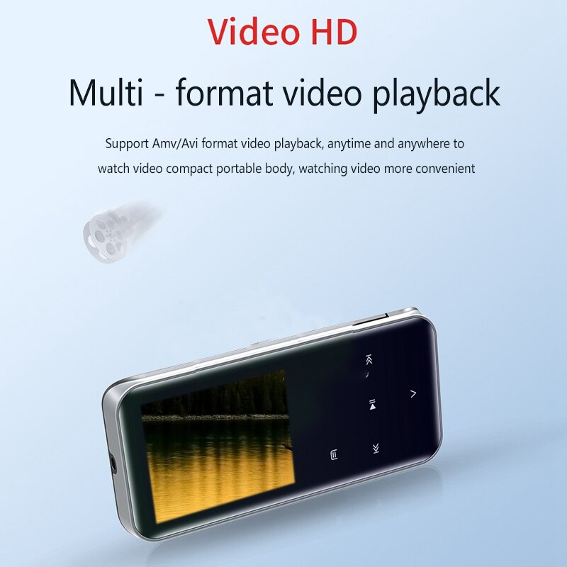 M22 4Gb MP3 Speler Met Bluetooth 4.2, 1.8Inch Contact Scherm Muziek Speler Met Hifi Lossless Geluid