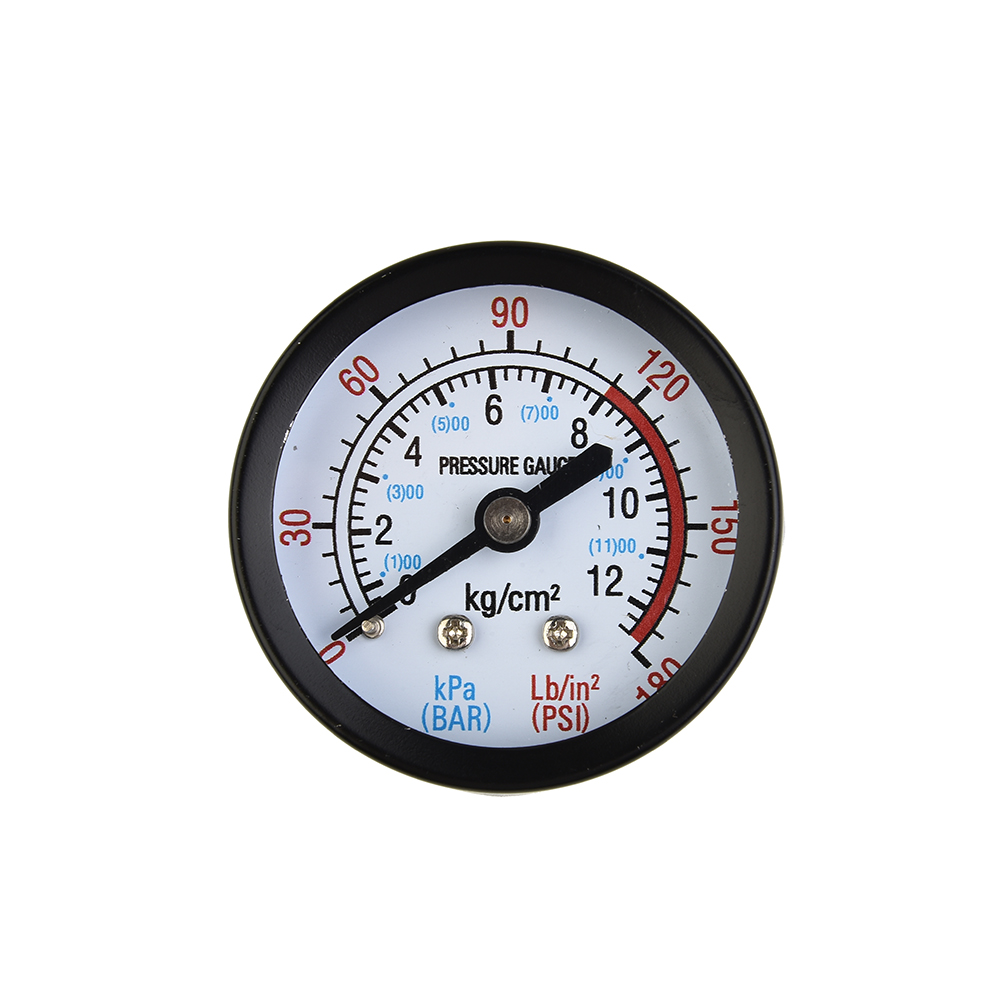 Manómetro de compresor de aire, 13mm, rosca 1/4 BSP, 0-180 PSI, 0-12bar, manómetro para compresor de aire, fluido hidráulico neumático