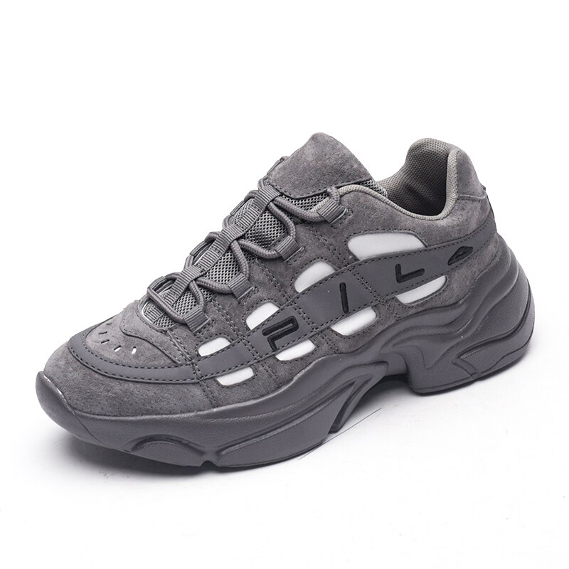 Elastisk sål sko til mænds jogging fritidssko herre åndbare sneakers zapatillas hombre scarpe uomo mænds sneakers: Grå / 9.5