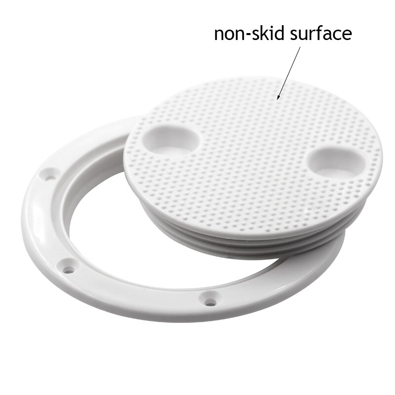 1 Piece ABS Inspection 4 Inch No Screw Round Anti-corrosive White Access Hatch Cover Deck Plate For Boat Yacht Marine Tight