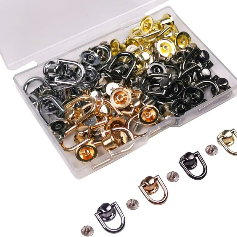1/10pcs D-shaped Ring Bag Clip Buckles Retro Metal Double Buckle Handbag Chain Handles Connector Bag Strap Hardware Accessories