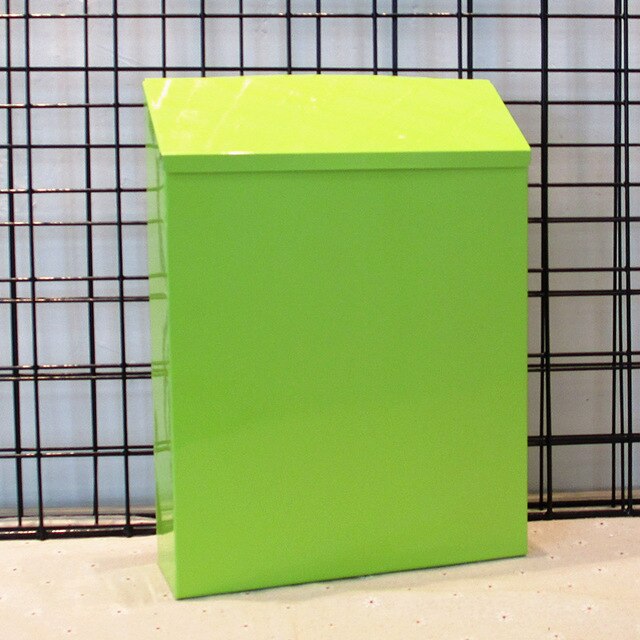 Feuille de fer créative de style européen avec serrure, boîte aux lettres de style américain, boîte à suggestions suspendue au mur, boîte aux lettres de style rural: Green 3