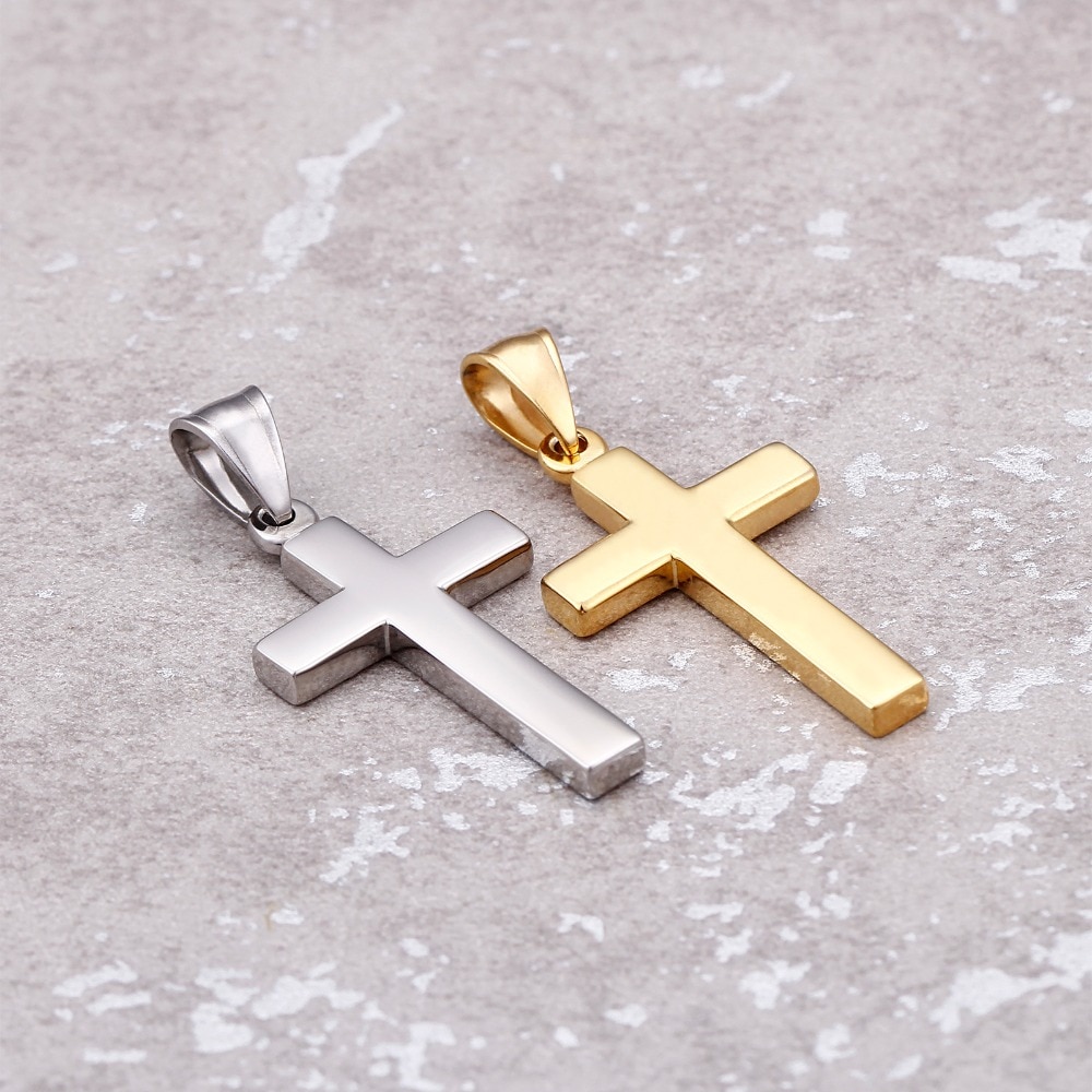 Cruz Pendant For Women Men Polished Stainless Steel Waterproof Simple Shiny Pendant Never Fade