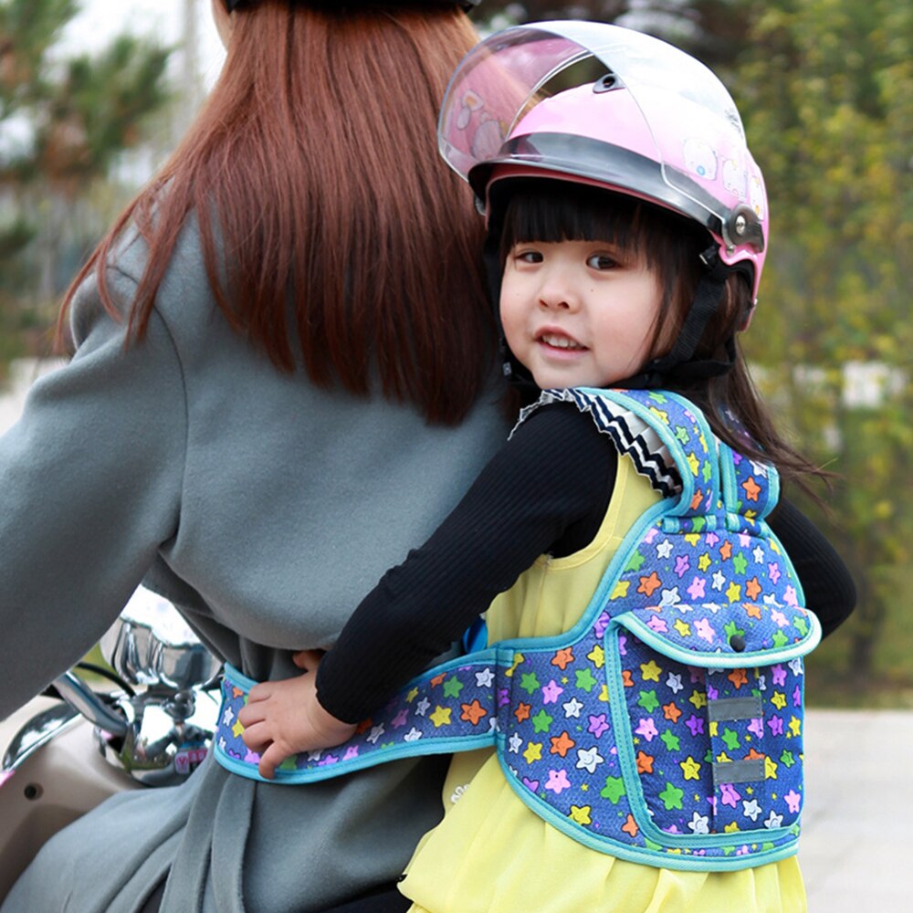 Elektrische fietsen kinderveiligheidsgordels motorfietsen fietsen anti-valgordels voor peuters kinderen: Diepblauw