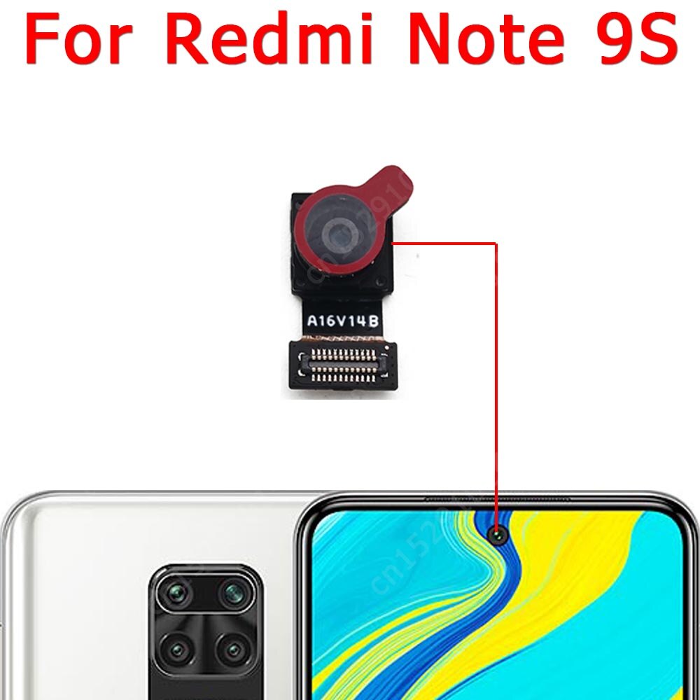 Original Front Rear Back Camera For Xiaomi Redmi Note 9s Note9s 9 s Main Facing Frontal Selfie Camera Module Flex Spare Parts: Note 9S Front