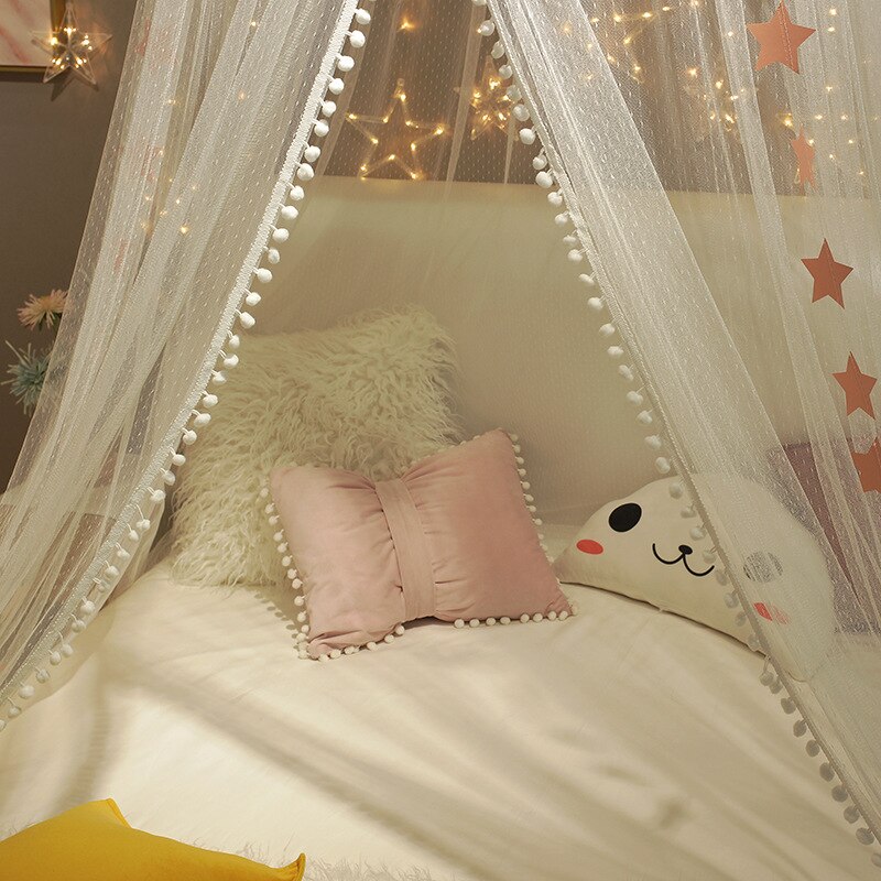 Babykamer Klamboe Kid Bed Gordijn Canopy Ronde Crib Netting Bed Tent Baldachin Decoratie Meisjes Slaapkamer Accessoires