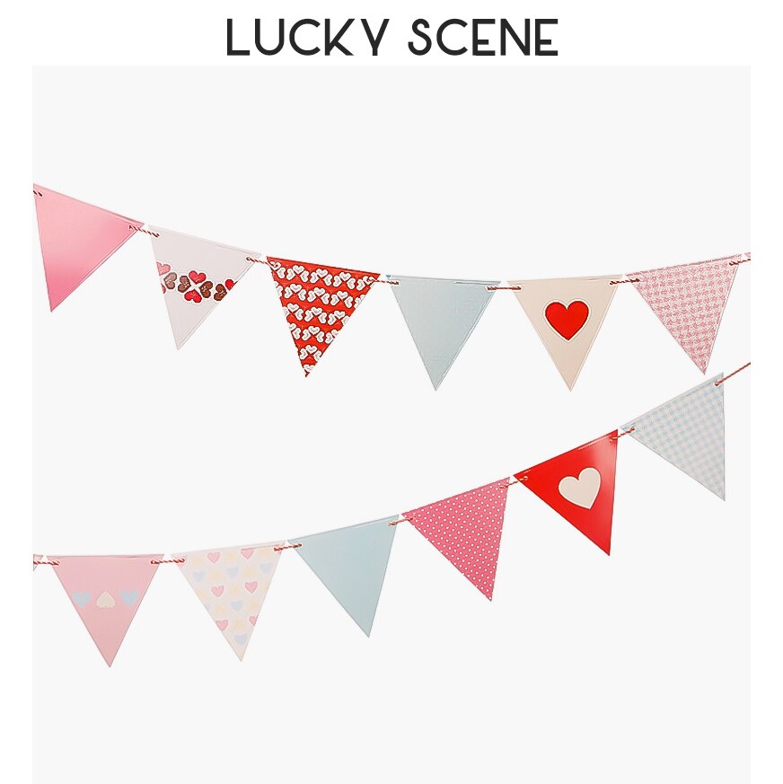 Paper Banner Flags Bunting Birthday Event Festival Party Celebration, Decorations S00451: Candy love