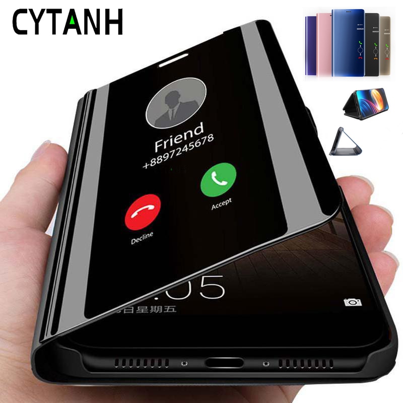 A42 5G Case Voor Samsung Galaxy A42 Staande Holding Spiegel Oppervlak Case Kleurrijke Flip Case 6.6Inch