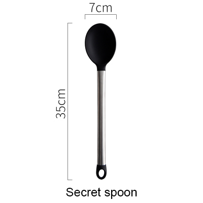 Silicone Spatula Heat-resistant Soup Spoon Non-stick Special Cooking Shovel Kitchen Tools: secret spoon