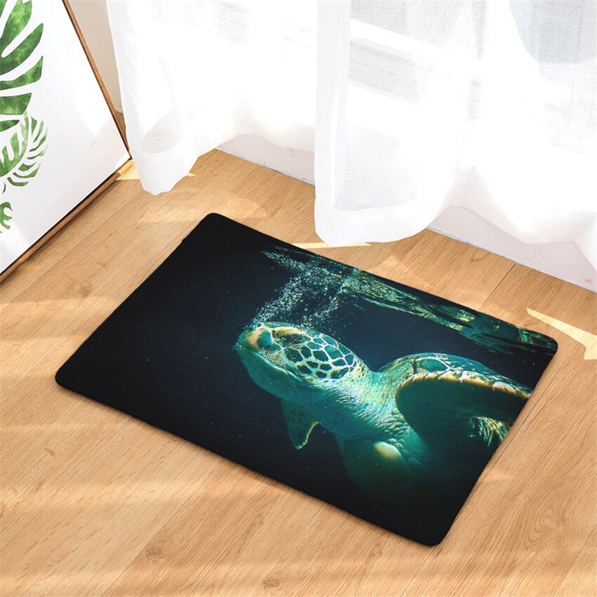 1Pc 40X60Cm Sea Turtle Home Badmat Antislip Badkamer Tapijt Zachte Mat Keuken Wc floor Decor Kerst