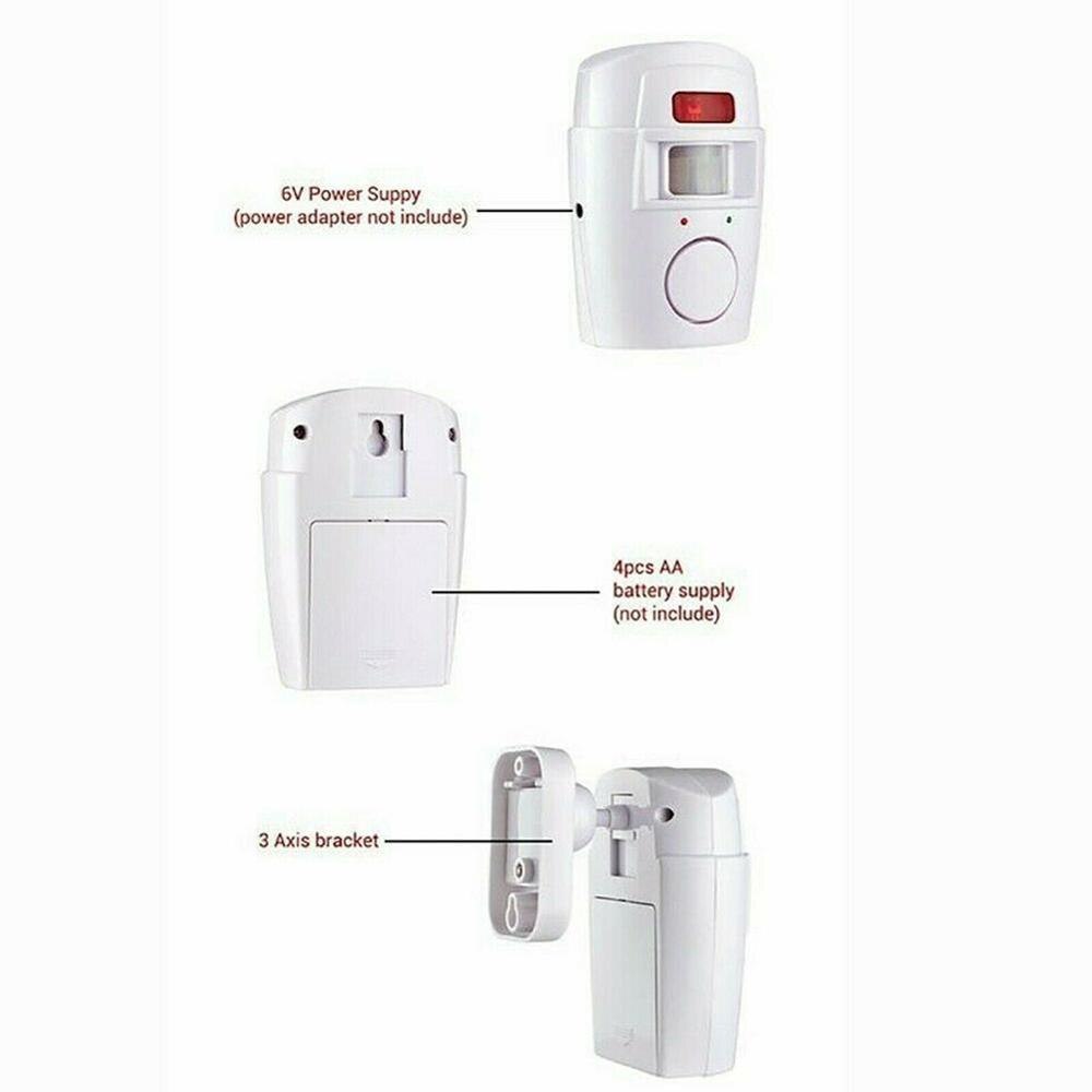 Huisbeveiligingsalarm infraroodsensor anti-diefstal bewegingsalarm 2- systeem draadloos alarm afstandsbediening alarmmonitor r  j0 m 6
