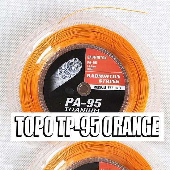 1 Reel Topo PA95 Badminton String Reel 200M: orange