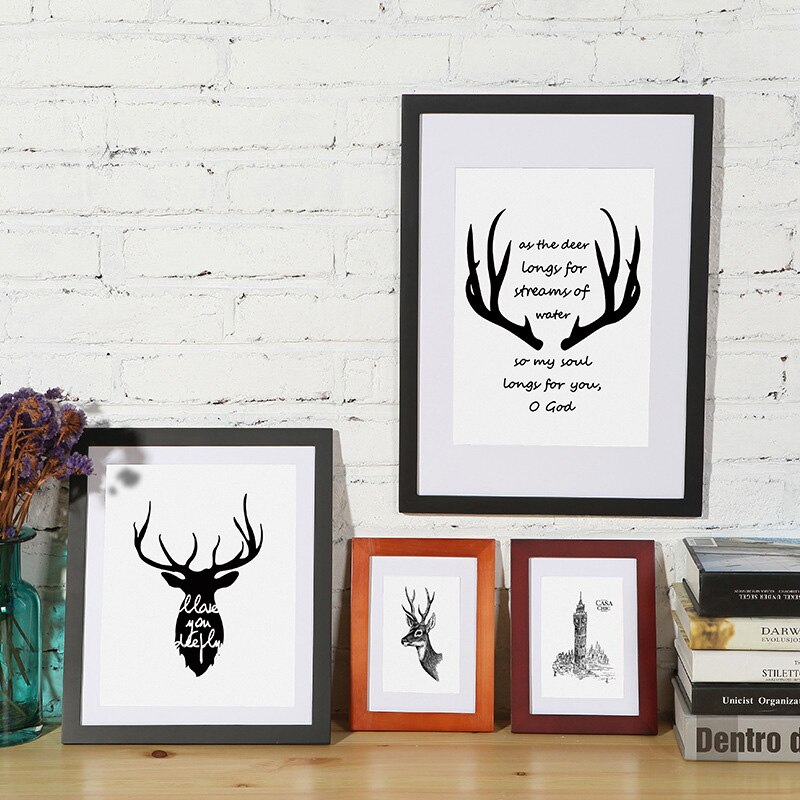 Table Standing Picture Frame Wooden Photo Frame Wall Hanging DIY Frame Home Table Living Room Bedroom Decoration Ornament Supply