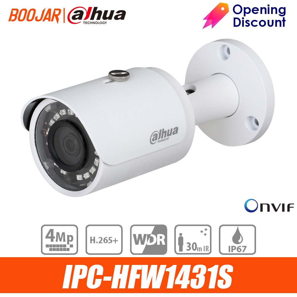 Dahua Ip Camera IPC-HFW1431S 3.6Mm 4MP Wdr Ir Mini Bullet Camera