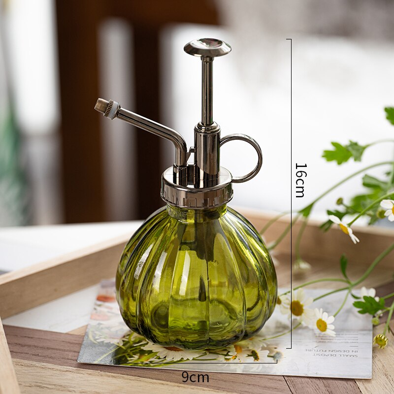 Glas præget lufttryk havearbejde lille vandkande desinfektion vanding flaske husholdnings glas sprayflaske: D1-1 stk