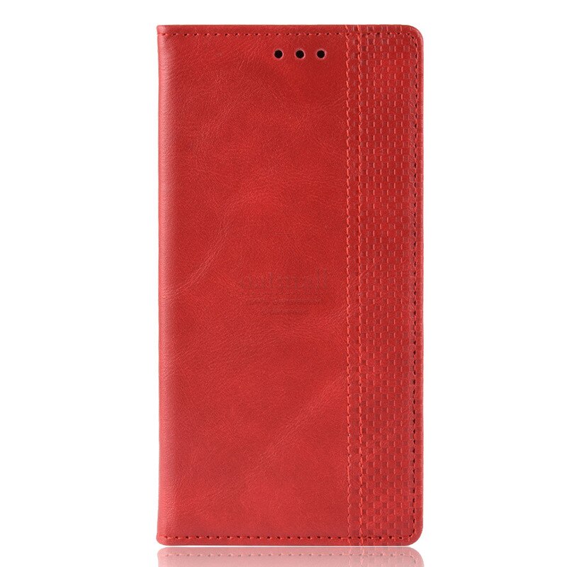 For Xiaomi Redmi Note 10 10 Pro Case Book Wallet Vintage Slim Magnetic Leather Flip Cover Card Stand Soft Cover Luxury Phone Bag: for Note 10 5G / Red