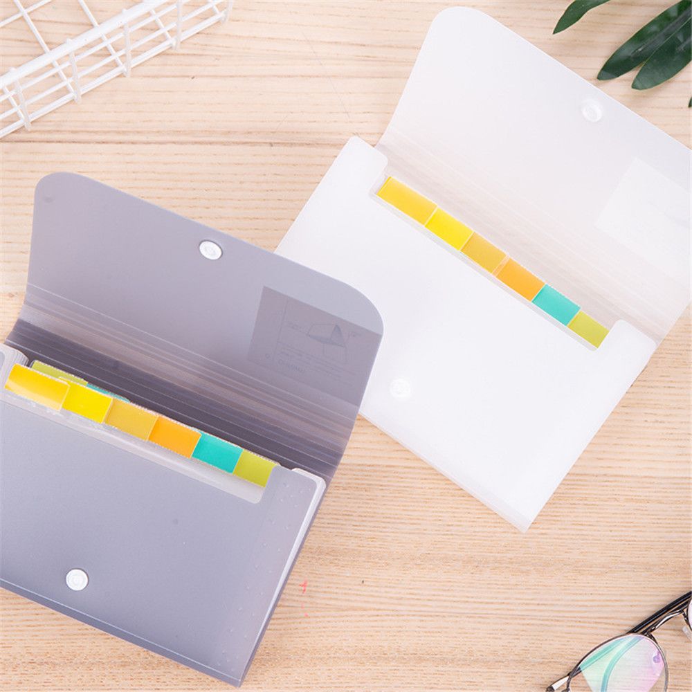 Plastik  a6 mappe mappe fil organizer fil udvidende pung 13 lommer seddel mappe papirholder multifunktion kontorartikler