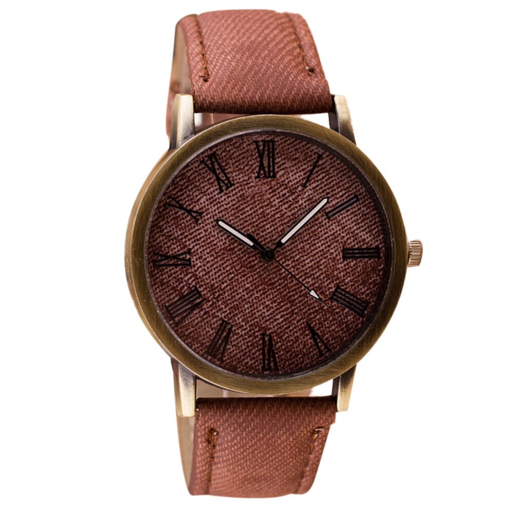 Otoky Horloge Retro Vogue Mannen Horloges Cowboy Lederen Band Horloge Vrouwelijke Analoge Quartz Herenhorloge Business Reloj Student: Bruin