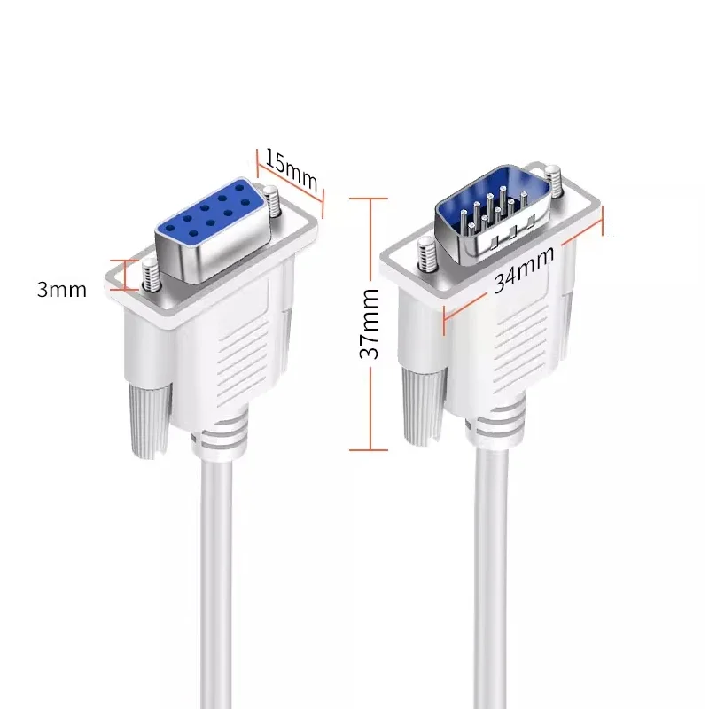 DB9 9Pin série RS232 câble d'extension connecteurs de Port de données femelle pur cuivre nickelé 9Pin COM rallonge 30AWG