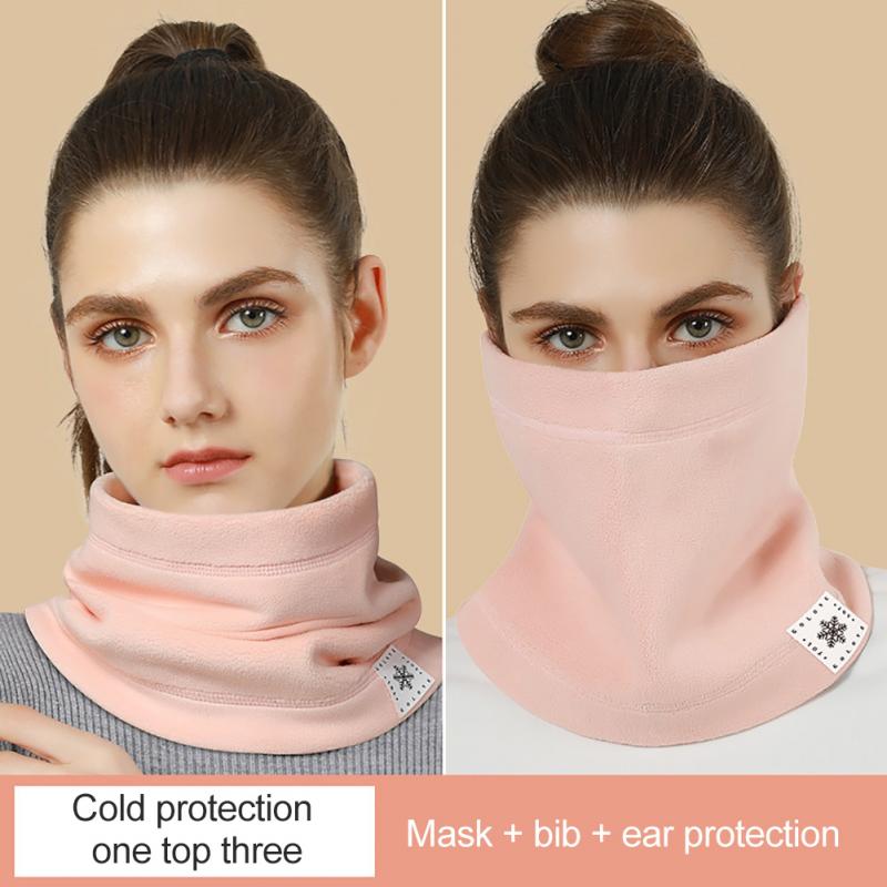 Herfst Winter Outdoor Winddicht Oorbeschermers Fluwelen Gezichtsmasker Dubbele Verdikte Kraag Halswarmer Gezichtsmasker Bandana