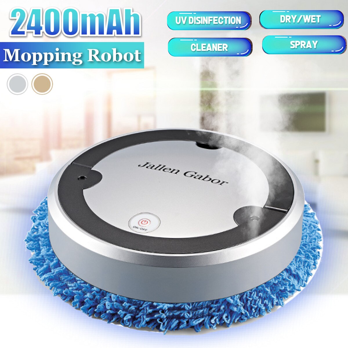 Fully Automatic Sweeping Robot Spray Uv Disinfection USB Charging Household Cleaning Machine Smart Impregnation Cleaning Robot