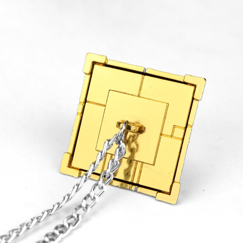 Anime Yu-Gi-Oh Necklace Yugi Muto Big Size 3D Millenium Puzzle Millennium Wheel Wisdom Pendant Necklace for Fans Jewelry