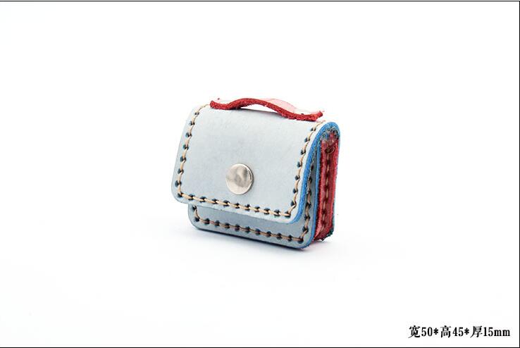 DIY leather craft Mini bag Small briefcase Pendant sewing pattern pvc template
