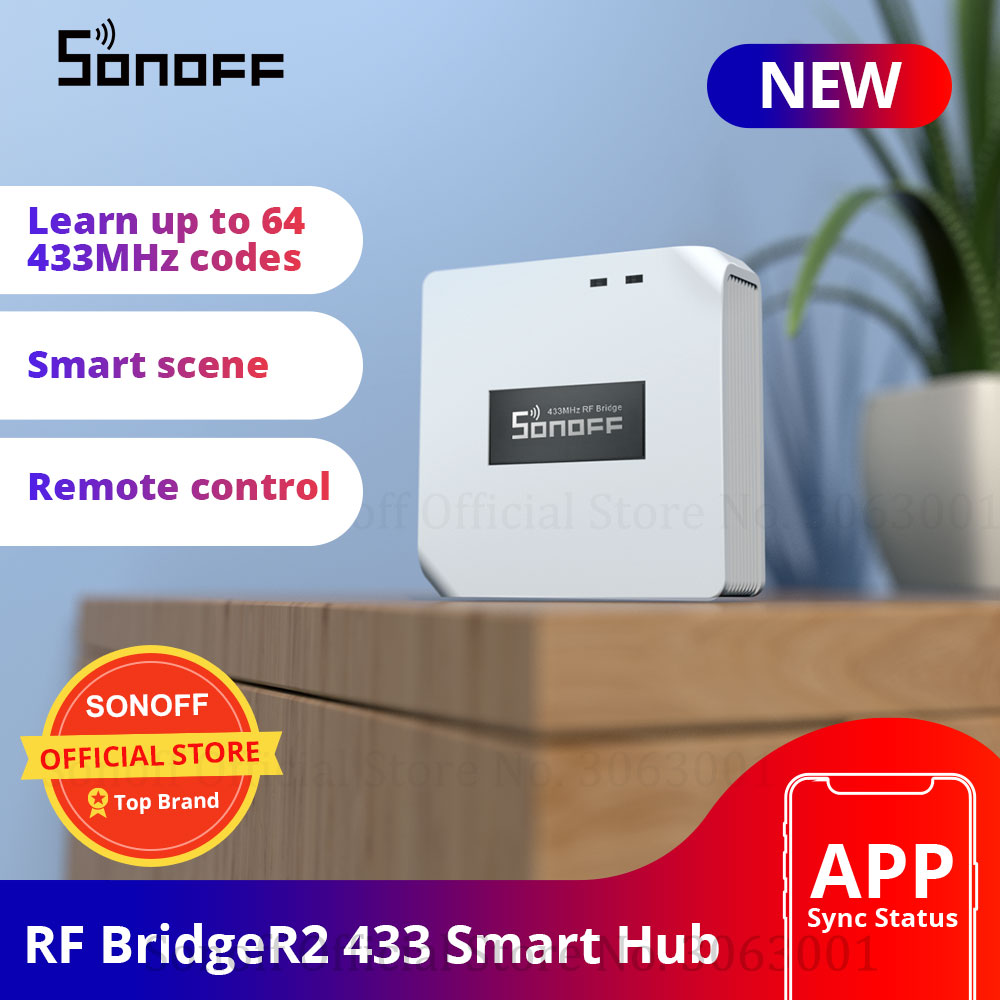 Sonoff RF Bridge WiFi 433 MHz Replacement Smart Home Automation Switch Intelligent Domotica Wi-Fi Remote RF Controller